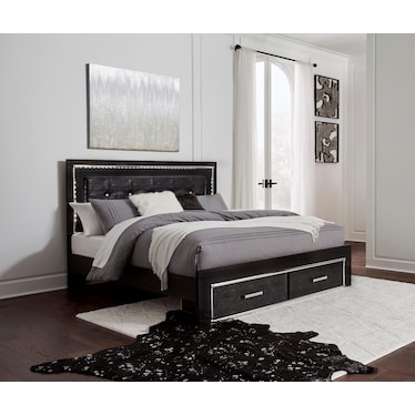 Kaydell Queen Upholstered Panel Bed with Storage