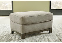 kaywood light brown st stationary fabric ottoman   