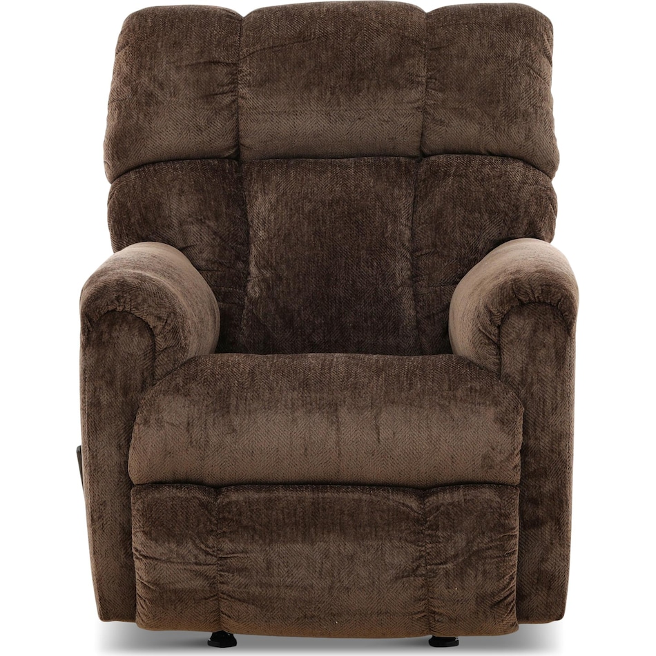 keaton living room dark brown mt fabric recliner manual   