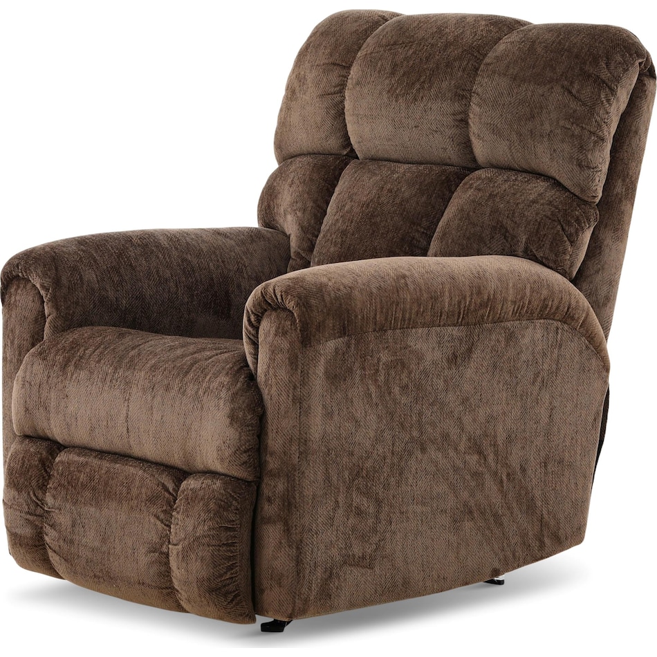 keaton living room dark brown mt fabric recliner manual   