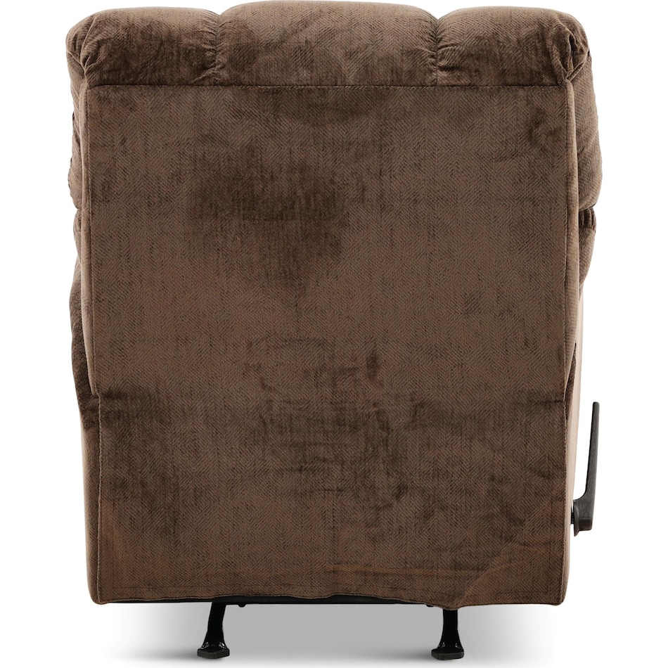 keaton living room dark brown mt fabric recliner manual   