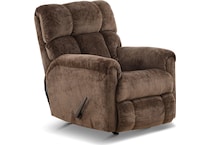 keaton living room dark brown mt fabric recliner manual   