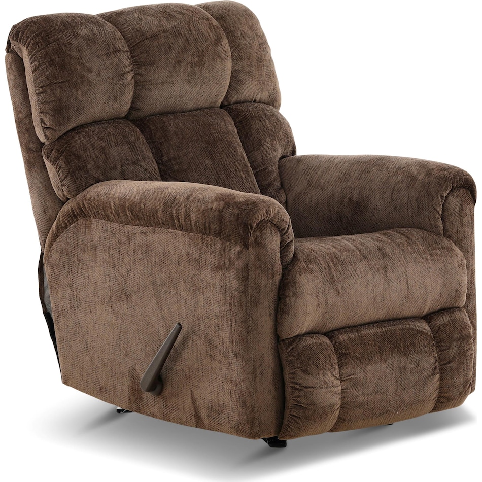 keaton living room dark brown mt fabric recliner manual   