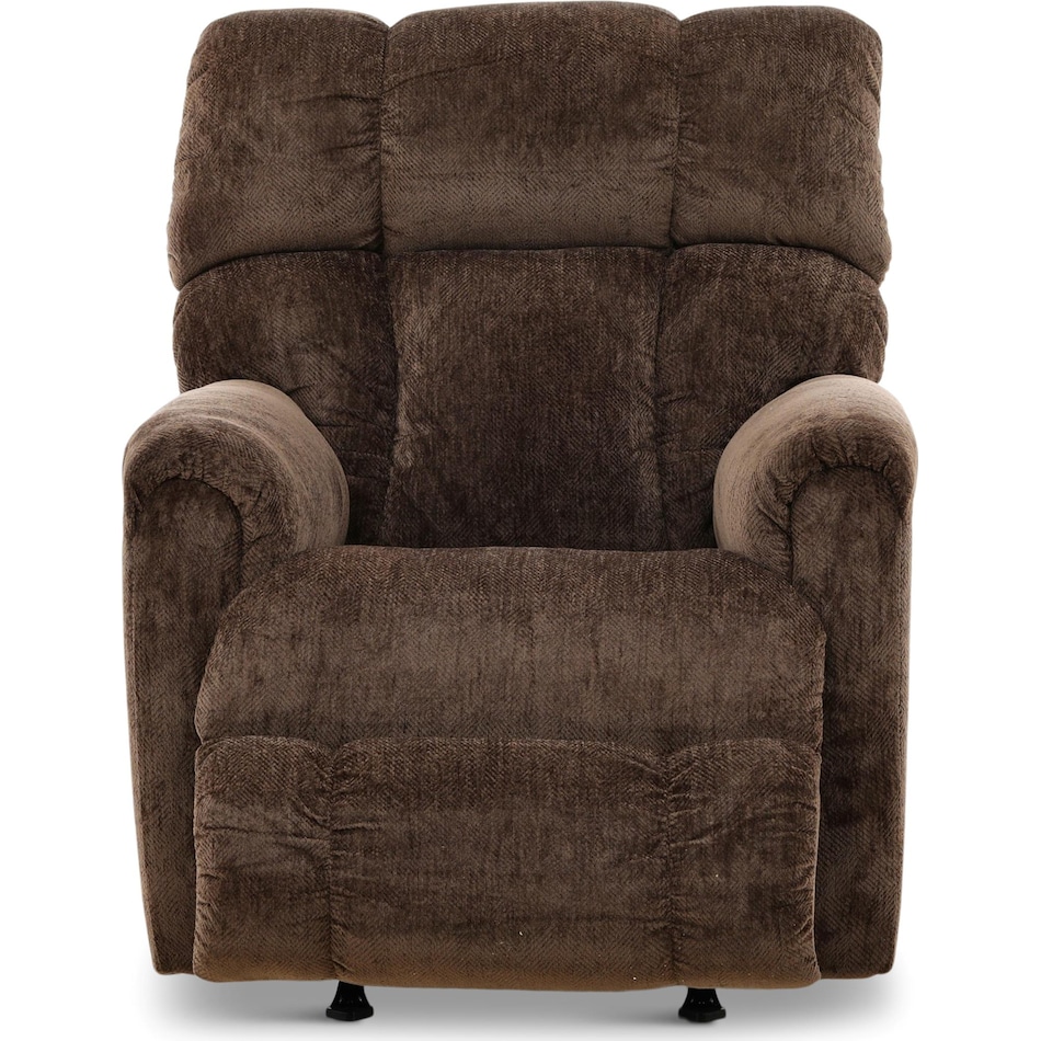 keaton living room dark brown mt fabric recliner manual   