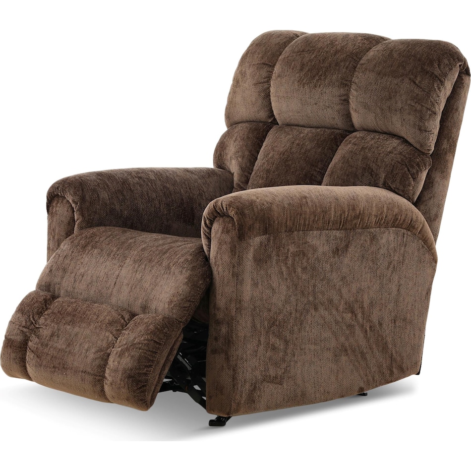 keaton living room dark brown mt fabric recliner manual   