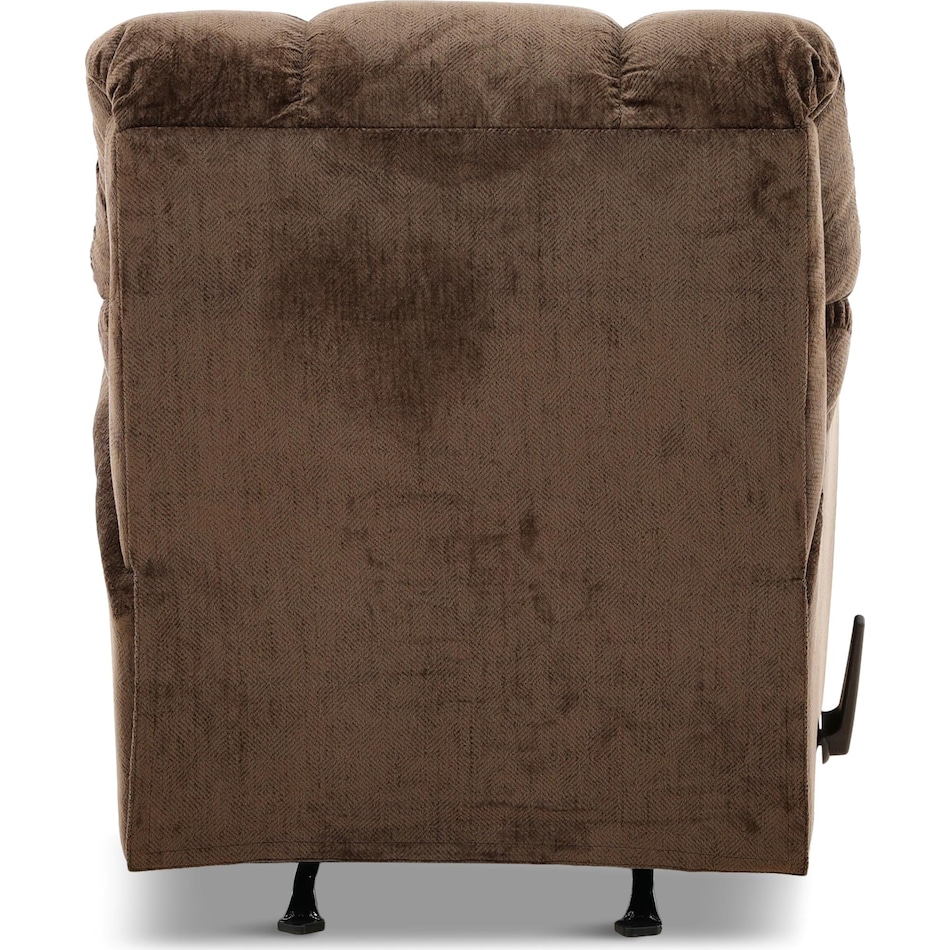 keaton living room dark brown mt fabric recliner manual   