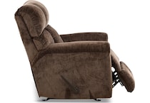 keaton living room dark brown mt fabric recliner manual   