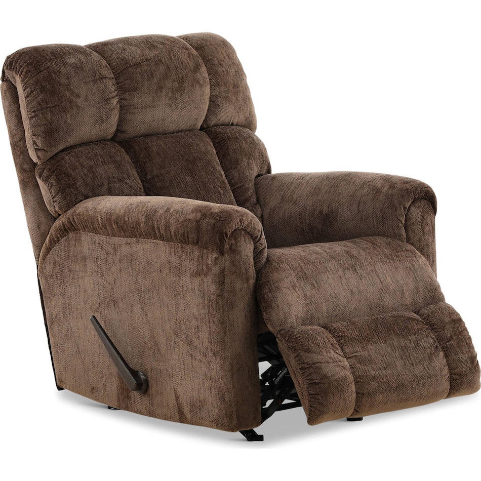 keaton living room dark brown mt fabric recliner manual   