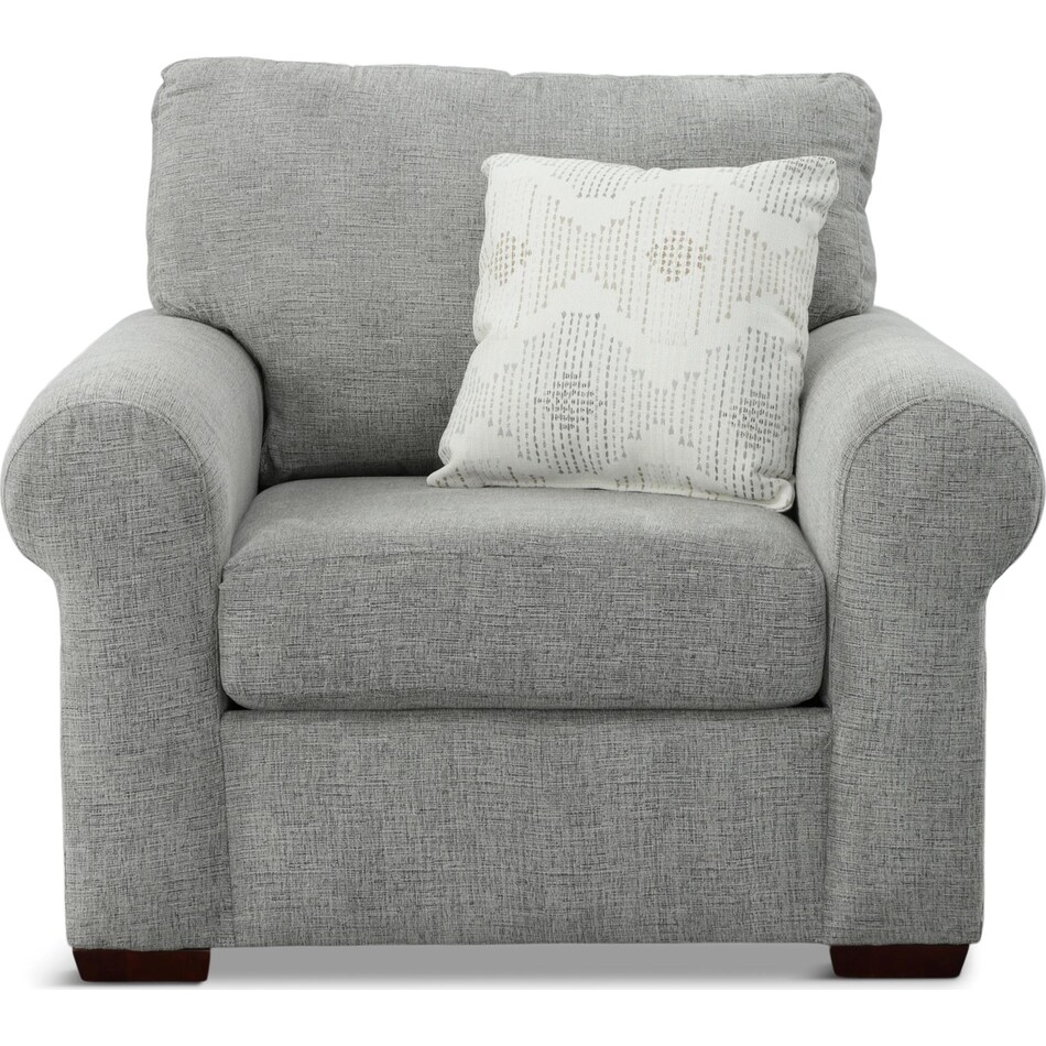 kenna living room gray st stationary fabric chair   
