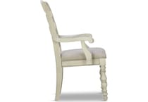 keston white arm chair   