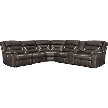 Kincord 4-Piece Power Reclining Sectional - Left Facing