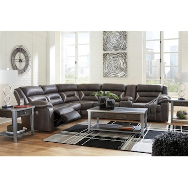 Kincord 4-Piece Power Reclining Sectional - Left Facing