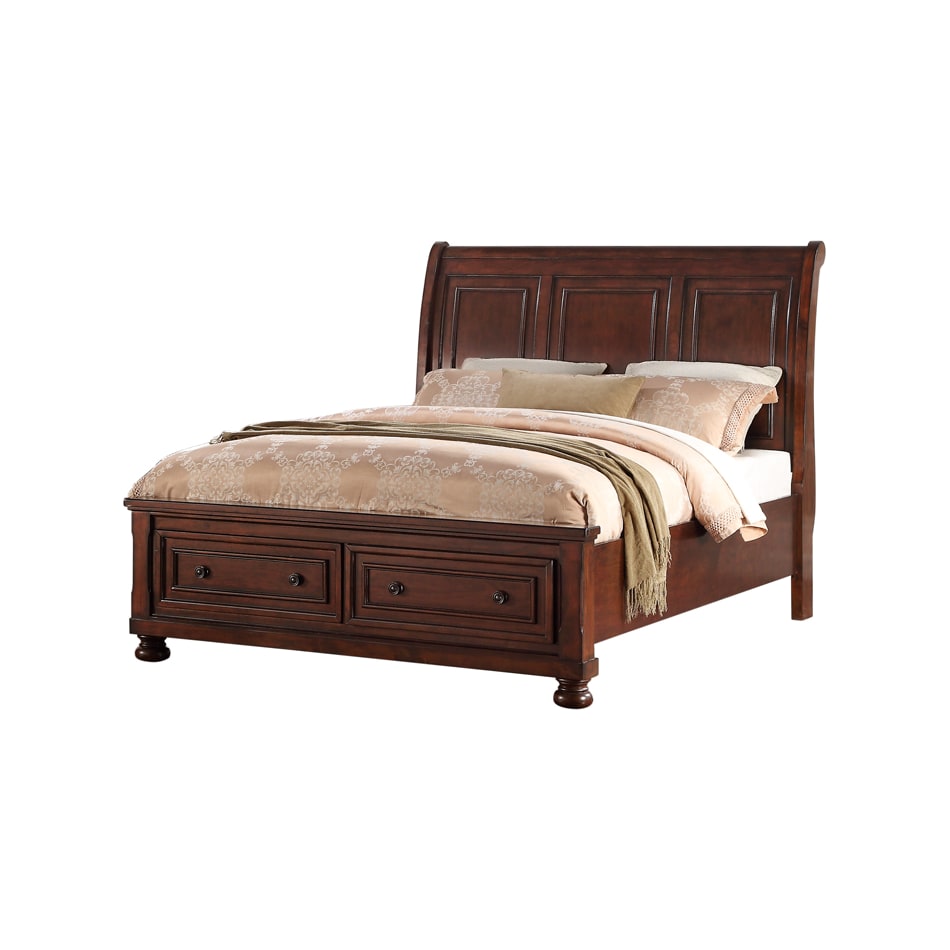 kingsley bedroom   cherry reddish brown br packages p  