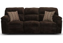 kinsley living room brown power reclining sofa   