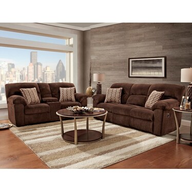 Kinsley Reclining Loveseat with Console