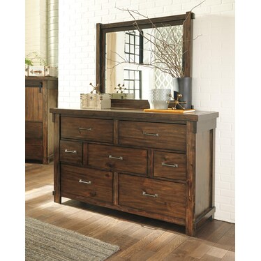 Lakeleigh 7 Drawer Dresser and Mirror
