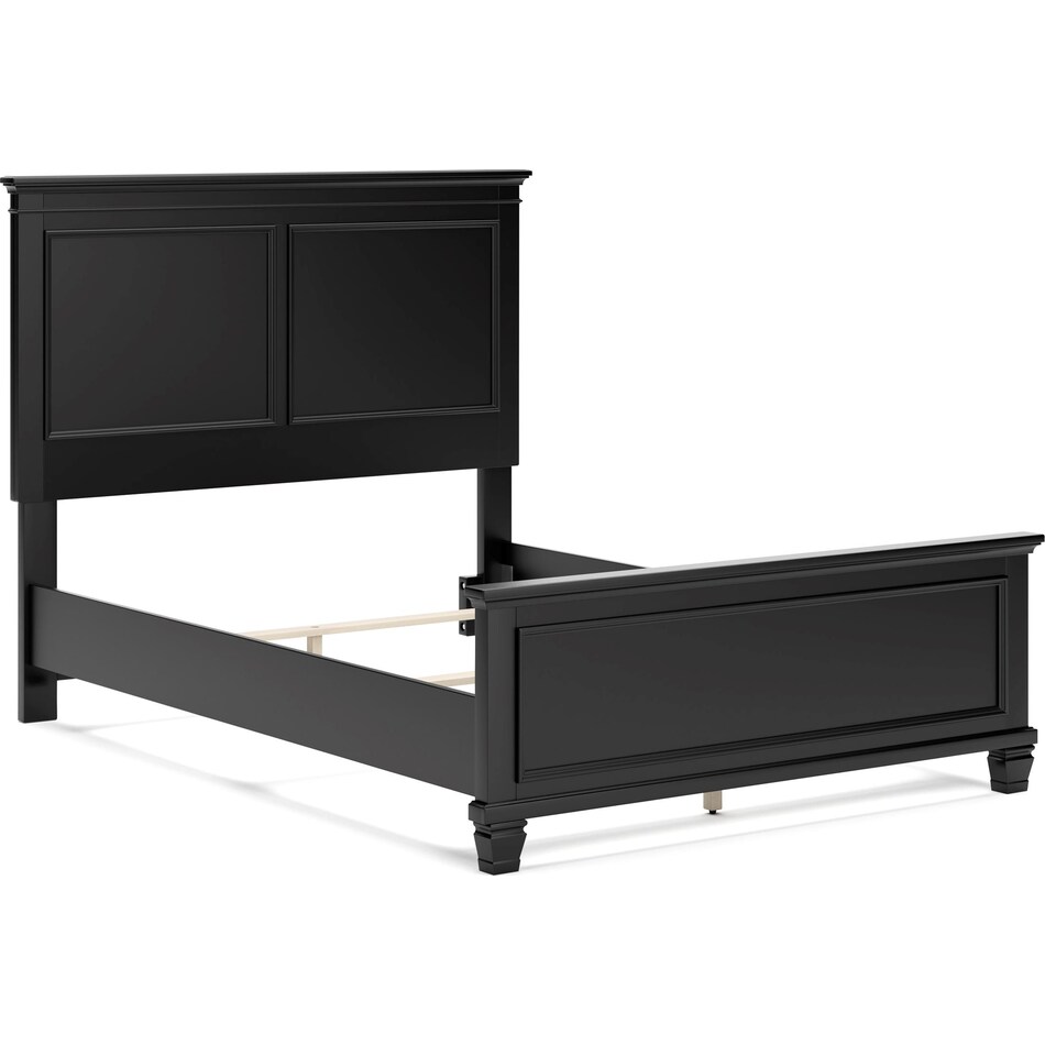 lanolee bedroom black br master king hb fb b   