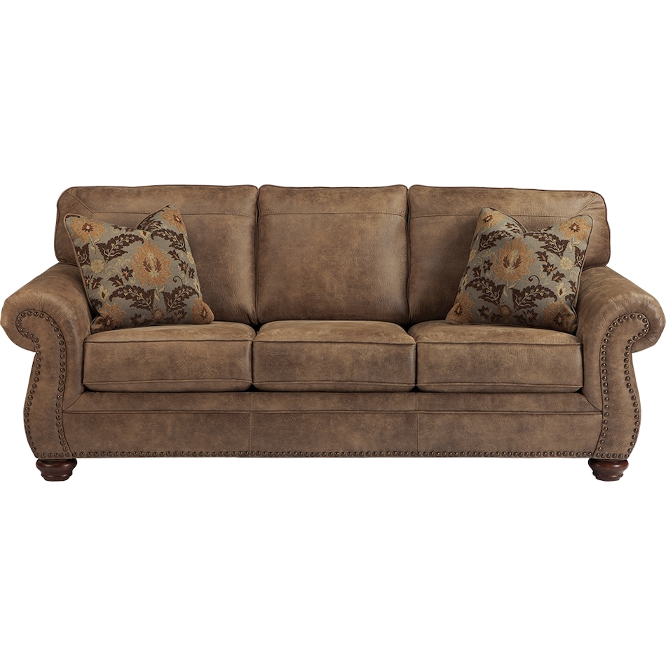 larkinhurst brown st stationary fabric sofa   