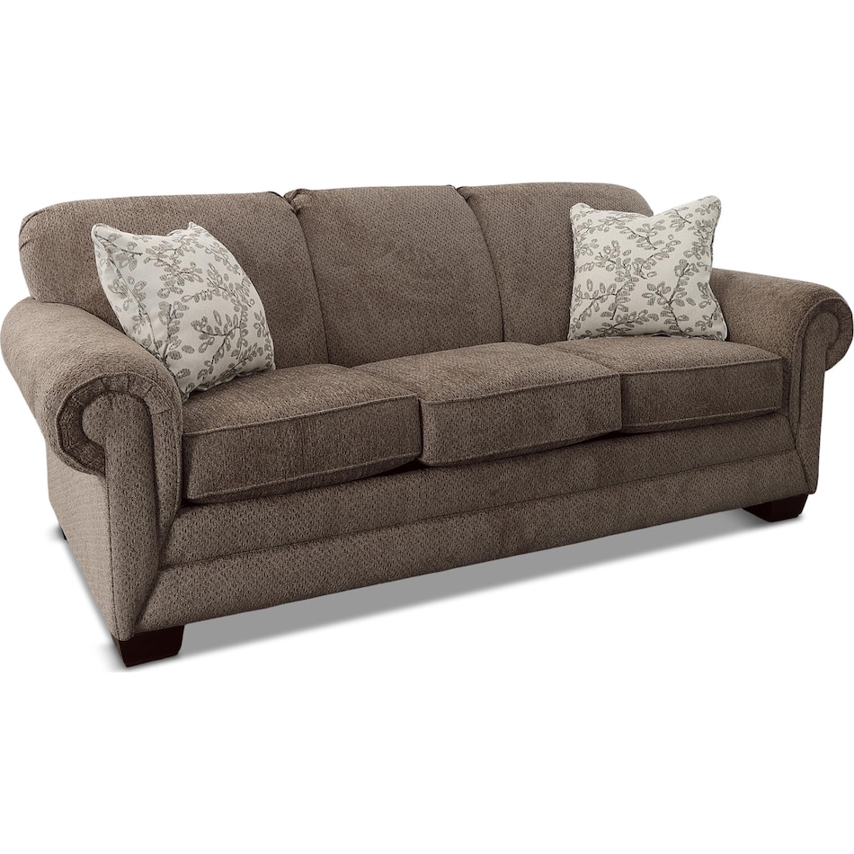 laruso living room brown st stationary fabric sofa   