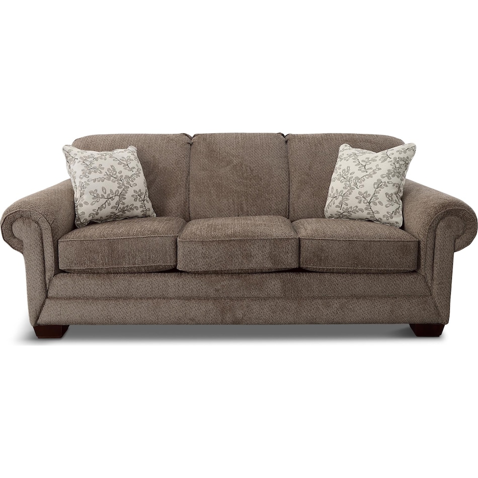 laruso living room brown st stationary fabric sofa   