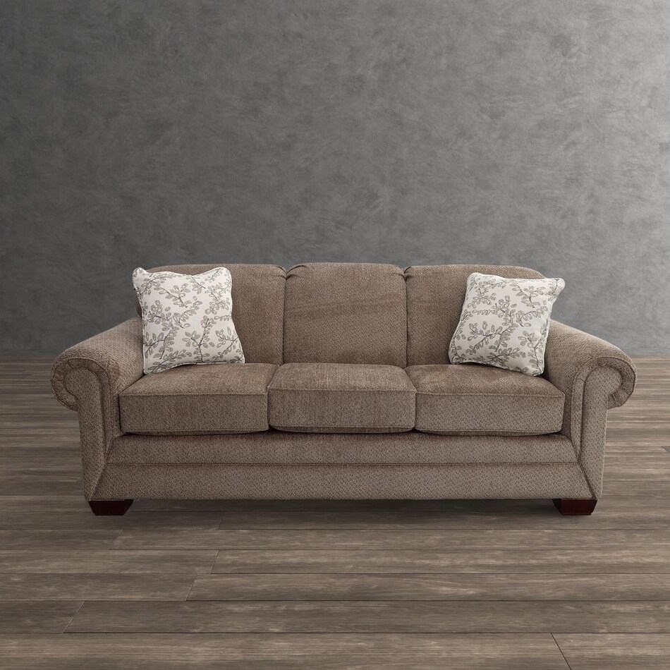 laruso living room brown st stationary fabric sofa   