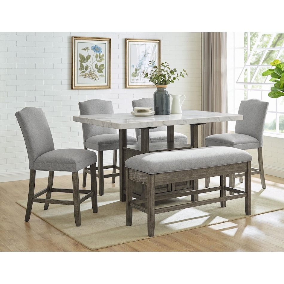 lena counter dining grey dr bench   