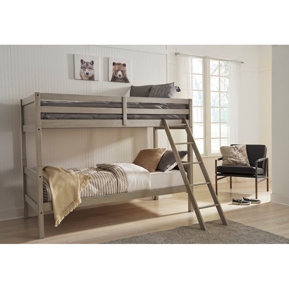 lettner gray br youth twin full rails b   