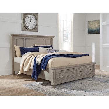 Lettner King Panel Bed with 2 Storage Drawers