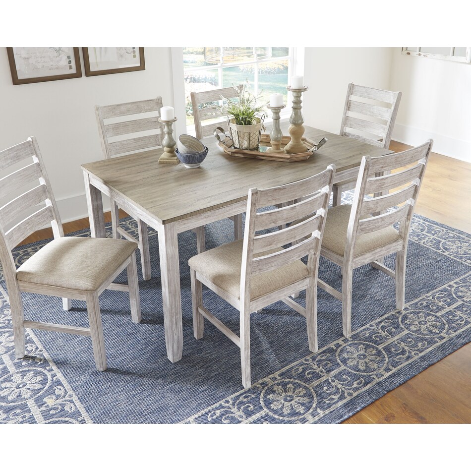 light brown   white dining table d   