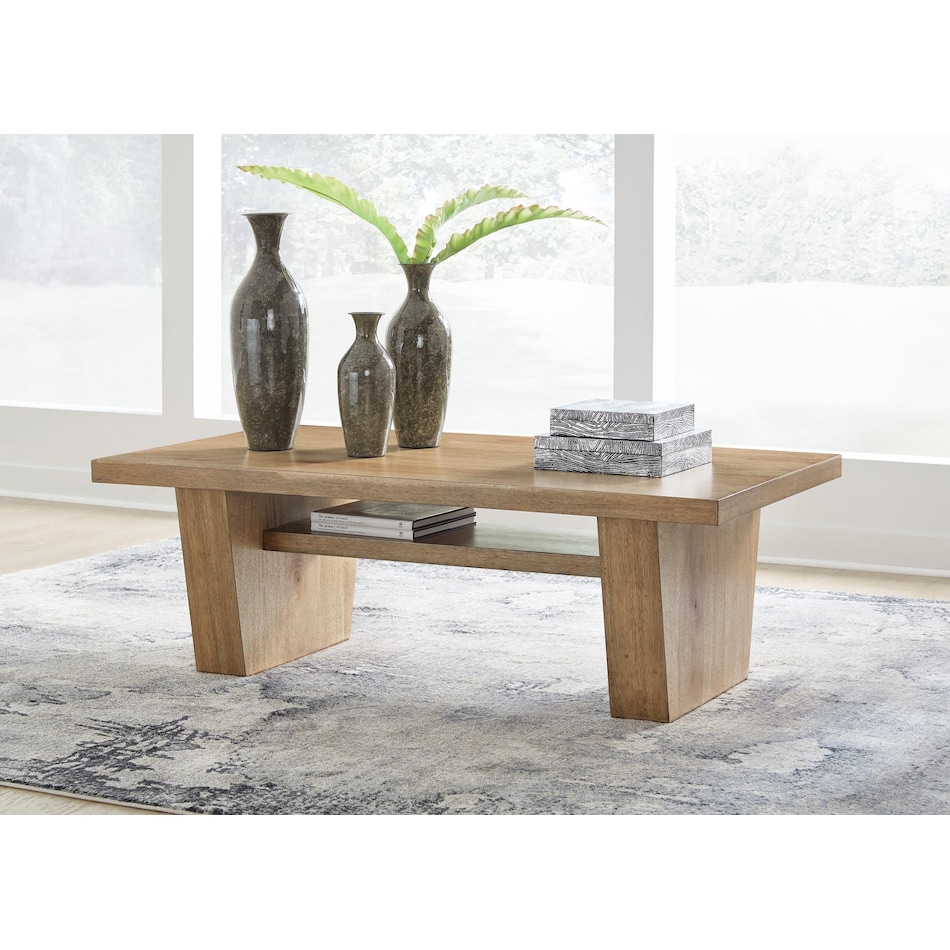 light brown oc coffee table t   