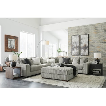 Lindyn 5-Piece Fog Sectional with Chaise