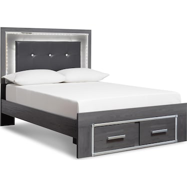 Lodanna Full Panel Bed with 2 Storage Drawers
