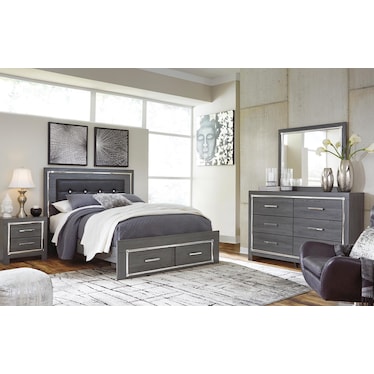 Lodanna Full Panel Bed with 2 Storage Drawers