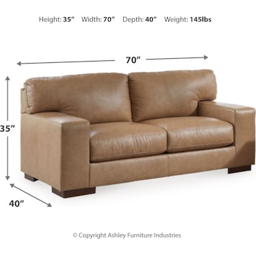 Lombardia Leather Loveseat