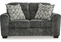 lonoke gunmetal living room dark gray st loveseat   