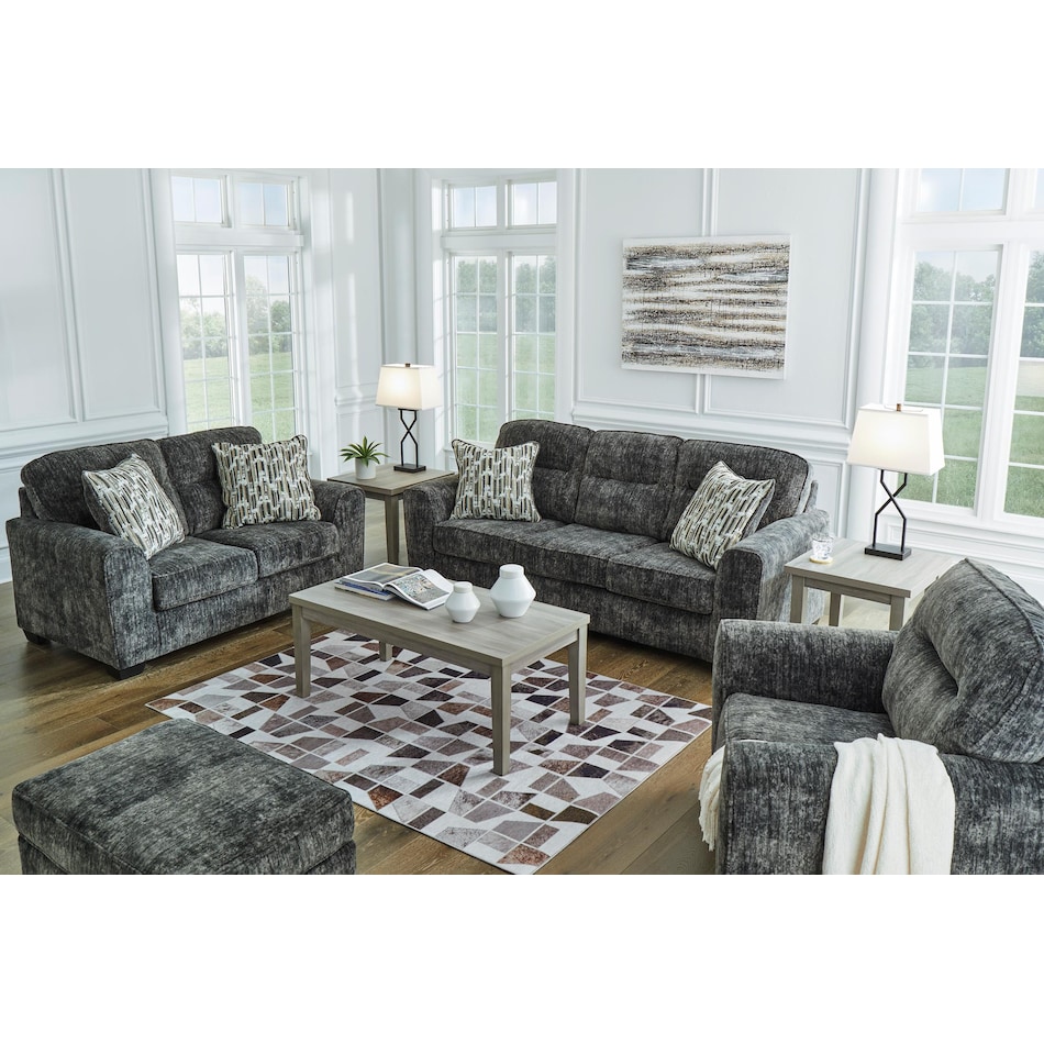 lonoke gunmetal living room dark gray st loveseat   