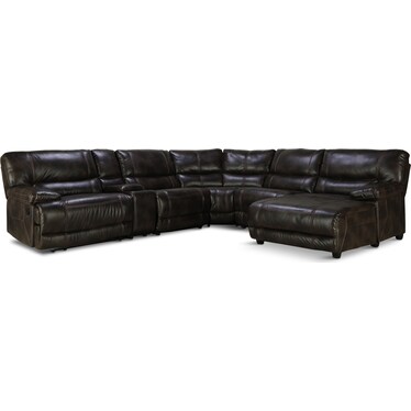Loretto 6-Piece Reclining Sectional - Right Facing