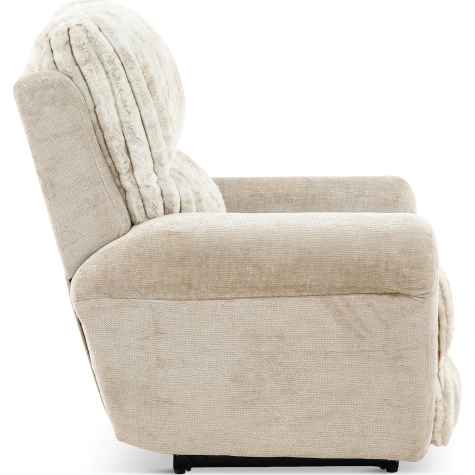 louis living room off white mt fabric recliner p   