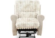 louis living room off white mt fabric recliner p   