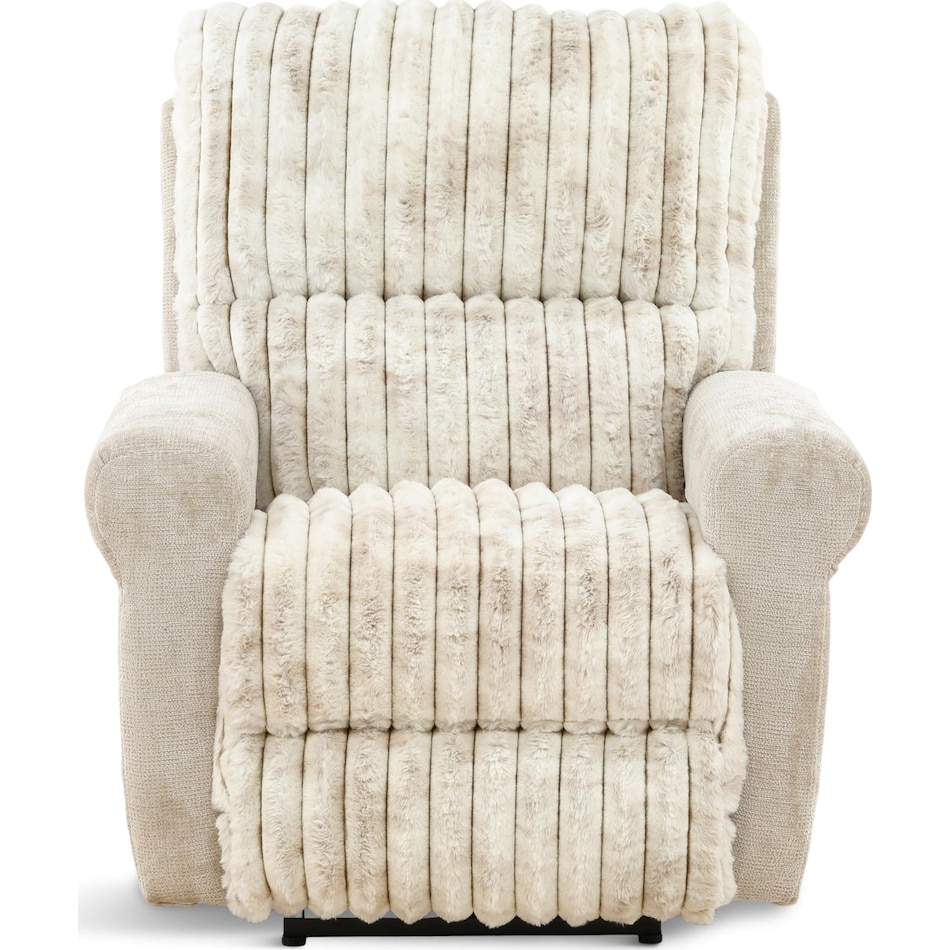 louis living room off white mt fabric recliner p   