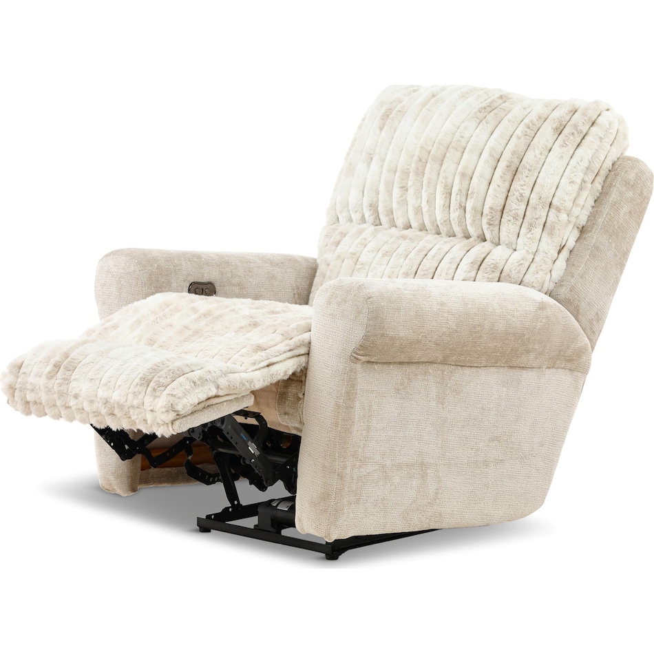 louis living room off white mt fabric recliner p   