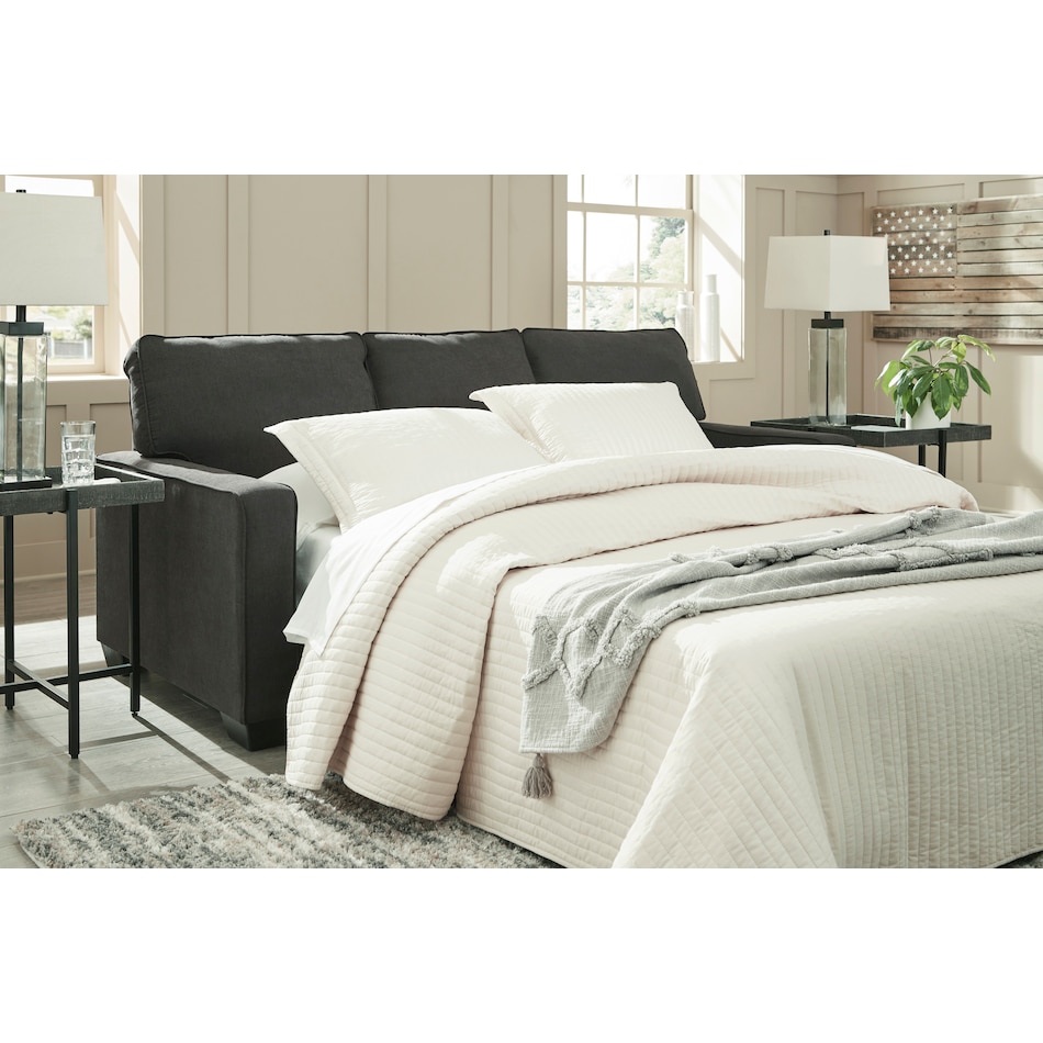 lucina charcoal queen sleeper sofa   