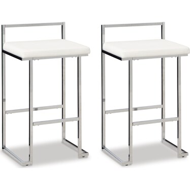 Madanere Bar Height Bar Stool with Upholstered Seat (Set of 2)