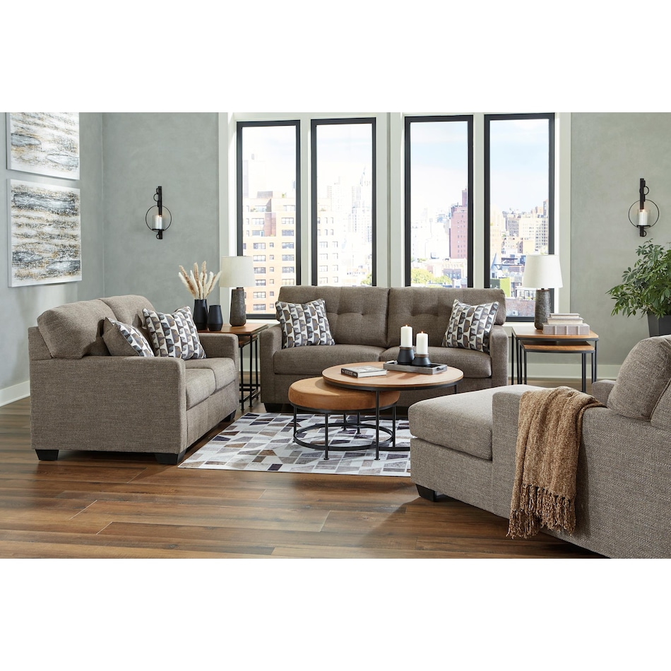 mahoney living room brown st stationary fabric chair   