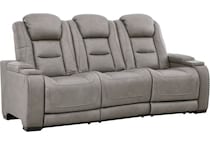 man den gray power reclining sofa u  