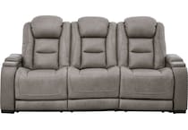 man den gray power reclining sofa u  