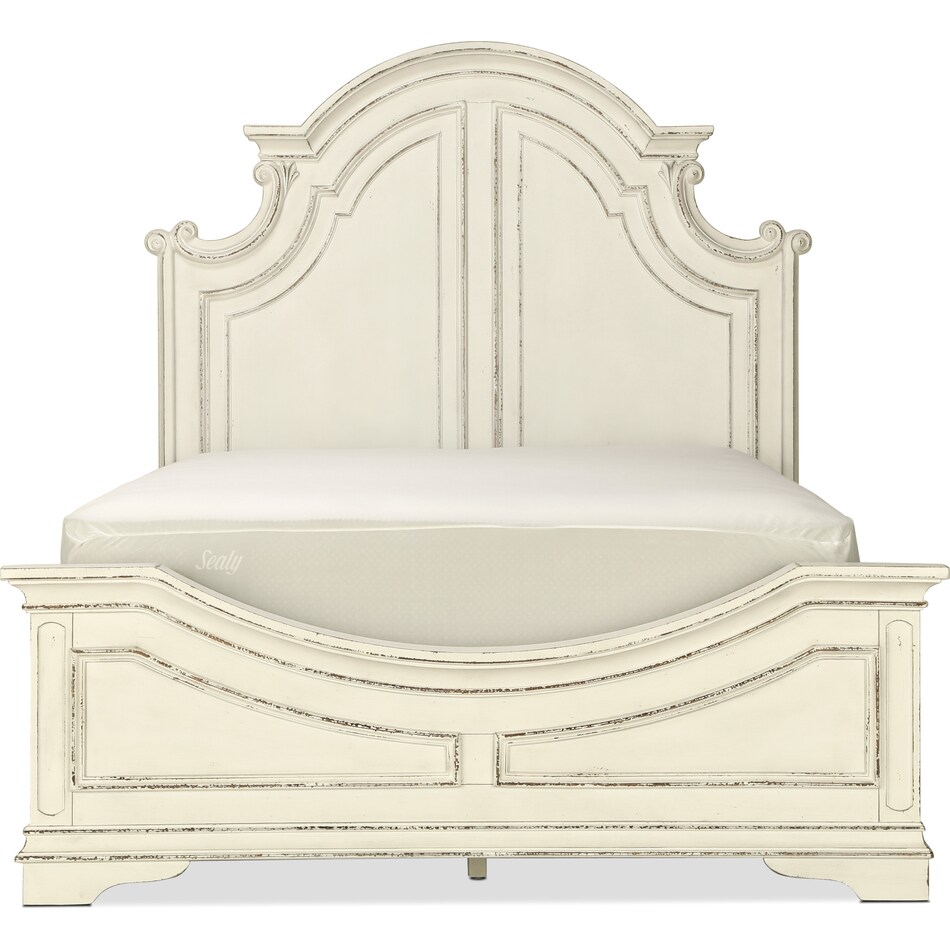 marley white queen panel bed p  