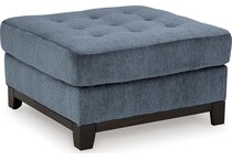 maxon place navy living room blue st stationary fabric ottoman   