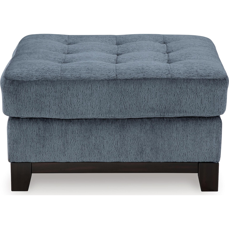 maxon place navy living room blue st stationary fabric ottoman   