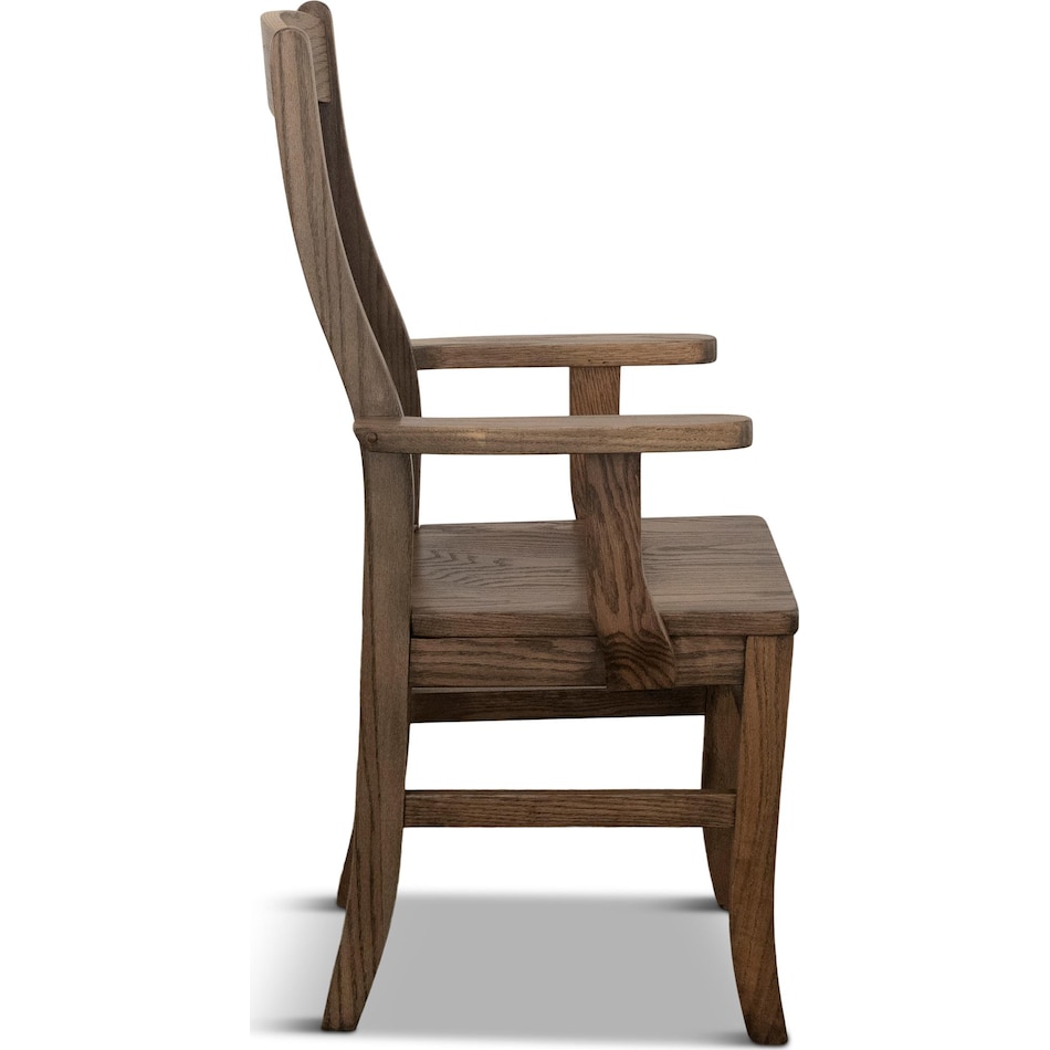 maywood dining brown dr arm chair   